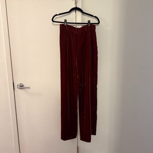 Sezane Loulou Velvet Trousers Size 38 - Picture 2 of 3